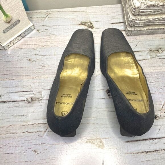 🌷 Bruno Magli🌷 Gray Block Heel Pumps 8B - Picture 7 of 8